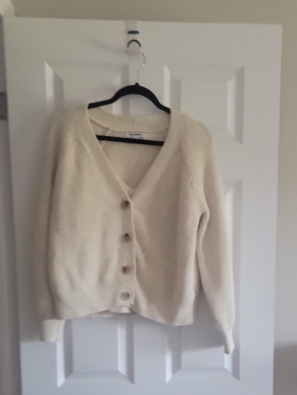 Old Navy Cream Knit Top & Cardigan Set
